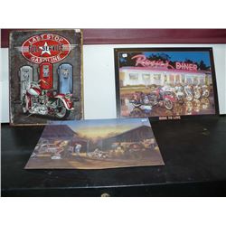 Last Stand / Rosies Diner / Woods Auto Repair Signs (3)