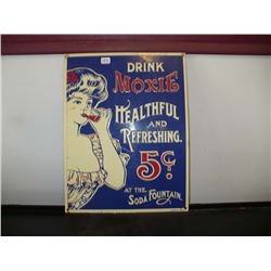 Drink Moxies Soda Fountain Sign