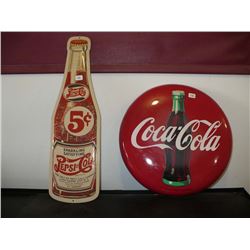 Pepsi Bottle Sign Coca-Cola Round Sign