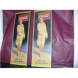 Coca-Cola 12" x 36" Signs (2)