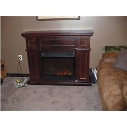 Yamaha Wooden Fireplace w/ Hidden Shelves in Side Panel