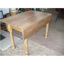 Wood Table 2 Drop Down Leafs