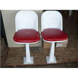 Red & White Parlour Chairs (2)