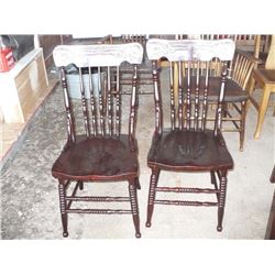 Wooden Chairs Set of 2