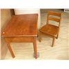 Image 2 : Wooden School Desk W/ Chair