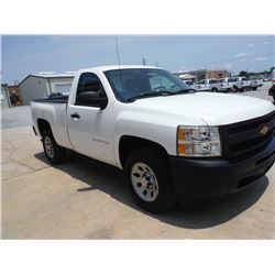 2013 CHEVROLET SILVERADO PICKUP, S/N 1GCNCPEA2DZ250509, V8 gas, A/T, AC, Odometer Reading 54,754 mil