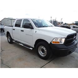 2012 DODGE R1500 PICKUP, S/N 1C6RD7KP7CS231556, 4X4, Crew Cab, V8 gas, A/T, AC, Odometer Reading 70,
