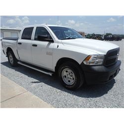 2013 DODGE R1500 PICKUP, S/N 1C6RR7KPXDS592282, 4X4Crew Cab, V8 gas, A/T, AC, Odometer Reading Bed C