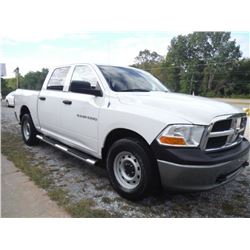 2011 DODGE R2500 PICKUP, S/N 1D7RV1CP0BS622134, 4x4, Crew Cab, V8 Gas, A/T, AC, Odometer Reading 59,