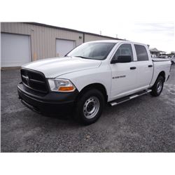2012 DODGE R1500 PICKUP, S/N 1C6RD7KP8CS231551, 4x4, Crew Cab, V8 Gas, A/T, AC, Bed Cover, Odometer 