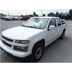 2012 CHEVROLET COLORADO PICKUP, S/N 1GCDSCFE7C8131383, Crew Cab, V6 Gas, A/T, AC, Odometer Reading 5
