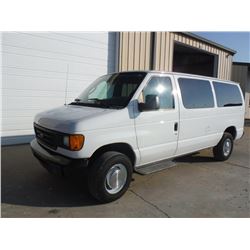 2006 FORD E350 VAN, S/N 1FBNE31L46HA35821, V8 gas, A/T, AC, Odometer Reading 63,857 miles