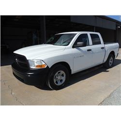 2012 DODGE R1500 PICKUP, S/N 1C6RD6KP0CS279099, Crew Cab, V8 Gas, A/T, AC, Odometer Reading 64,381 m