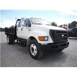 2009 FORD F750 XL Flatbed Truck, S/N 3FRNW75D49V180017, Crew Cab, Cummins Diesel, A/T, AC, Sides & G