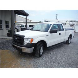2013 FORD F150 PICKUP, S/N 1FTEX1CM7DFC14122, Ext Cab, V6 Gas, A/T, AC, Bed Cover, Odometer Reading 