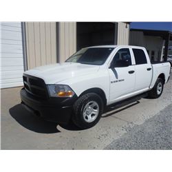 2012 DODGE R1500 PICKUP, S/N 1C6RD7KP6CS283292, 4x4, Crew Cab, V8 Gas, A/T, AC, Bed Cover, Odometer 