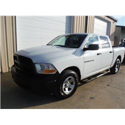 2012 DODGE R1500 PICKUP, S/N 1C6RD6KP2CS279105, Crew Cab, V8 Gas, A/T, AC, Odometer Reading 41,266 m