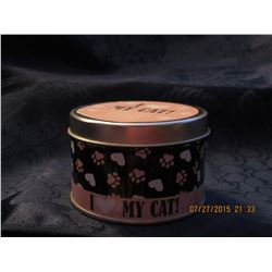 "I LOVE MY CAT" SCENTED CANDLE IN TIN