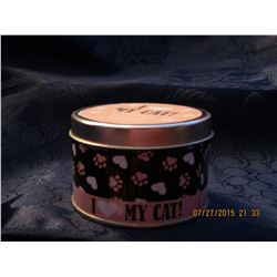 "I LOVE MY CAT" SCENTED CANDLE IN TIN