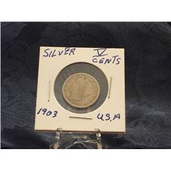 1903 USA SILVER FIVE CENTS (L152-5)