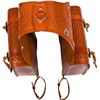 Image 3 : *NEW* Large All Leather Hand Carved Chestnut Tan Saddle Bags [9677]