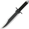 Image 1 : !NEW! Rambo First Blood II Bowie, Black Cord Wrapped, Plain UPC Code: 854135004286