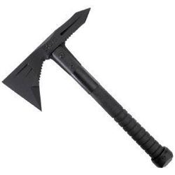 !NEW! Voodoo Hawk Tomahawk, Black GRN Handle, Black Blade w/Sheath UPC Code: 729857997805