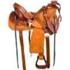 Image 2 : NEW! Rough Out A Fork Wade Tree Roping Ranch Horse Saddle 16 [9729]