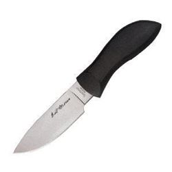 !NEW! Morgan Skinner, Black FRN Handle, Drop-Point Plain w/Sheath UPC Code: 716104650026