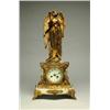 Image 1 : French Gilt Metal and Onyx Mantel Clock, Lucien Alliot, the movement Waterbury Clock Co., c.1900...