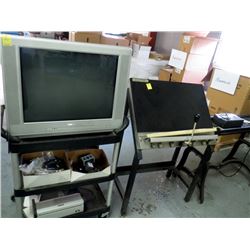 TV/Cart/Cart Stand - Bid subject to acceptance only if lot 28 does not reach the cumulative price of