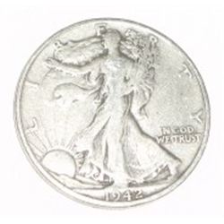 1942-D SILVER WALKING LIBERTY HALF DOLLAR *NICE EARLY SILVER US COIN*!! COIN CAME OUT OF SAFE!!