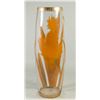 Image 4 : Floral Glass Vase with Gold Overlay