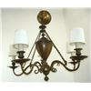 Image 1 : George III Style Brass 5 Light Chandelier