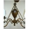 Image 2 : George III Style Brass 5 Light Chandelier