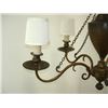 Image 3 : George III Style Brass 5 Light Chandelier