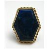 Image 2 : 14 kt gold hexagonal ring