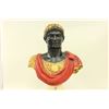 Image 2 : Italian Carved Gilt Polychrome Wood Bust of Caesar