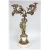 French Marble & Bronze Cupid Candelabra