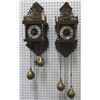 Pair of Wood & Brass Atlas Clocks