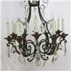 Image 2 : Gilt Metal & Crystal Chandelier