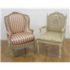 Image 1 : 2 Louis XVI style Paint Decorated Chairs