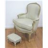 Image 1 : Country French Chair & Matching Foot Stool