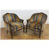 Image 1 : Pair of Italian style carved walnut chairs