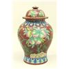 Image 2 : Pair of 20th C Cloisonne Covered Urns