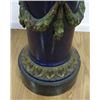 Image 2 : Majolica Cobalt Pedestal with Swag Design