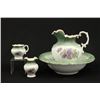 Image 1 : Victorian Porcelain Wash Basin, Pitcher, Vase, Cup