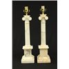 Image 1 : Pair of Alabaster Column Lamps