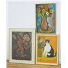 Image 1 : Charles Tulllio, 3 oils on paper & board