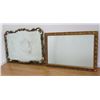60's Gold Painted Resin Mirror & Giltwood Mirror